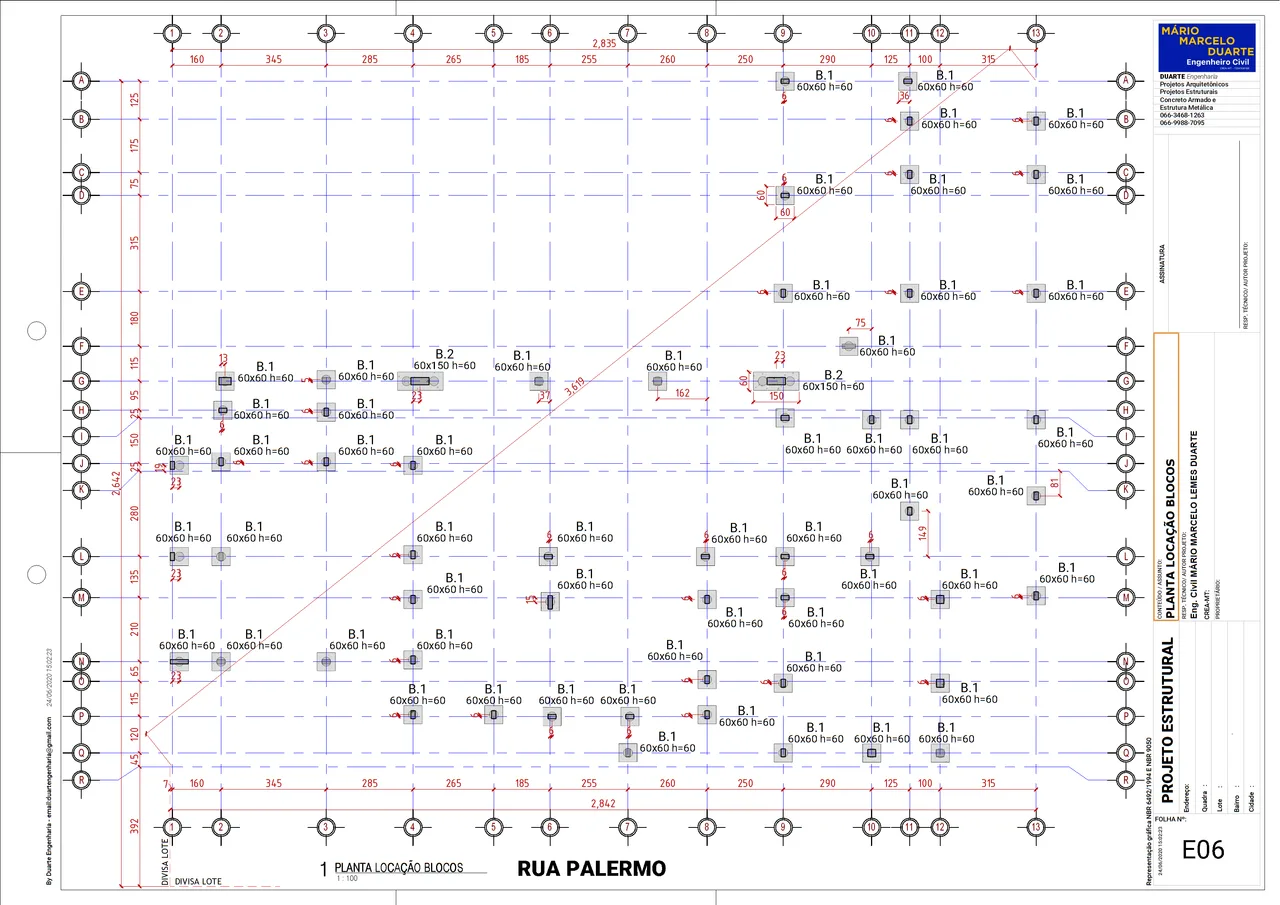 Prancha de fundação do aluno Mário