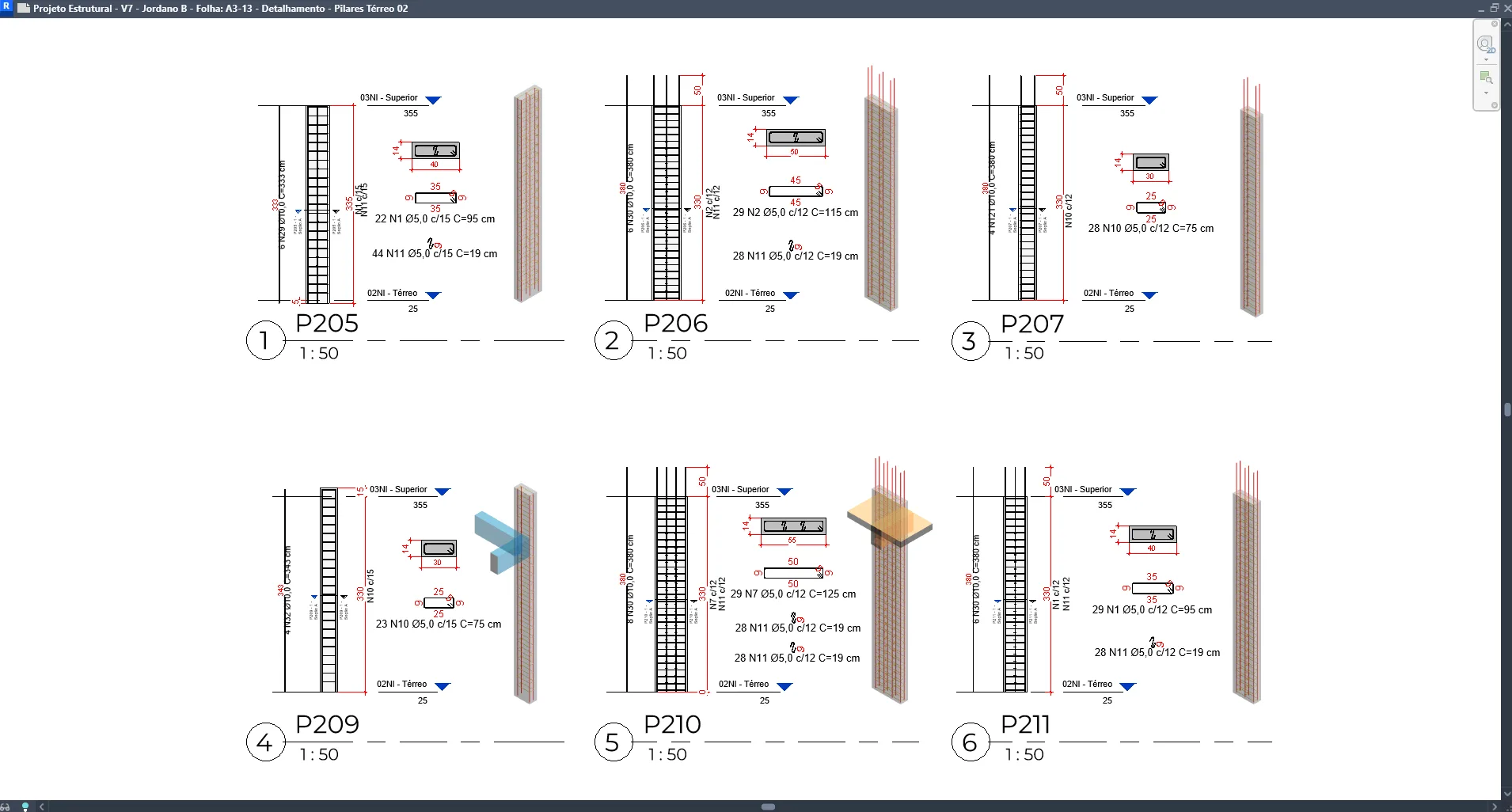 Exemplo de detalhamento estrutural