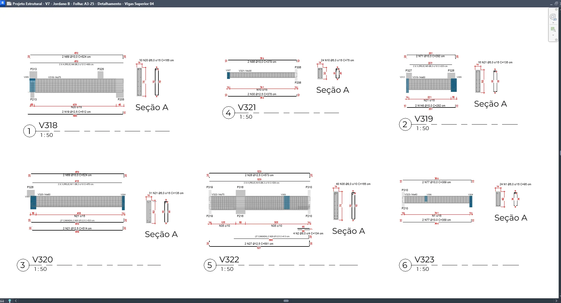 Exemplo de detalhamento estrutural