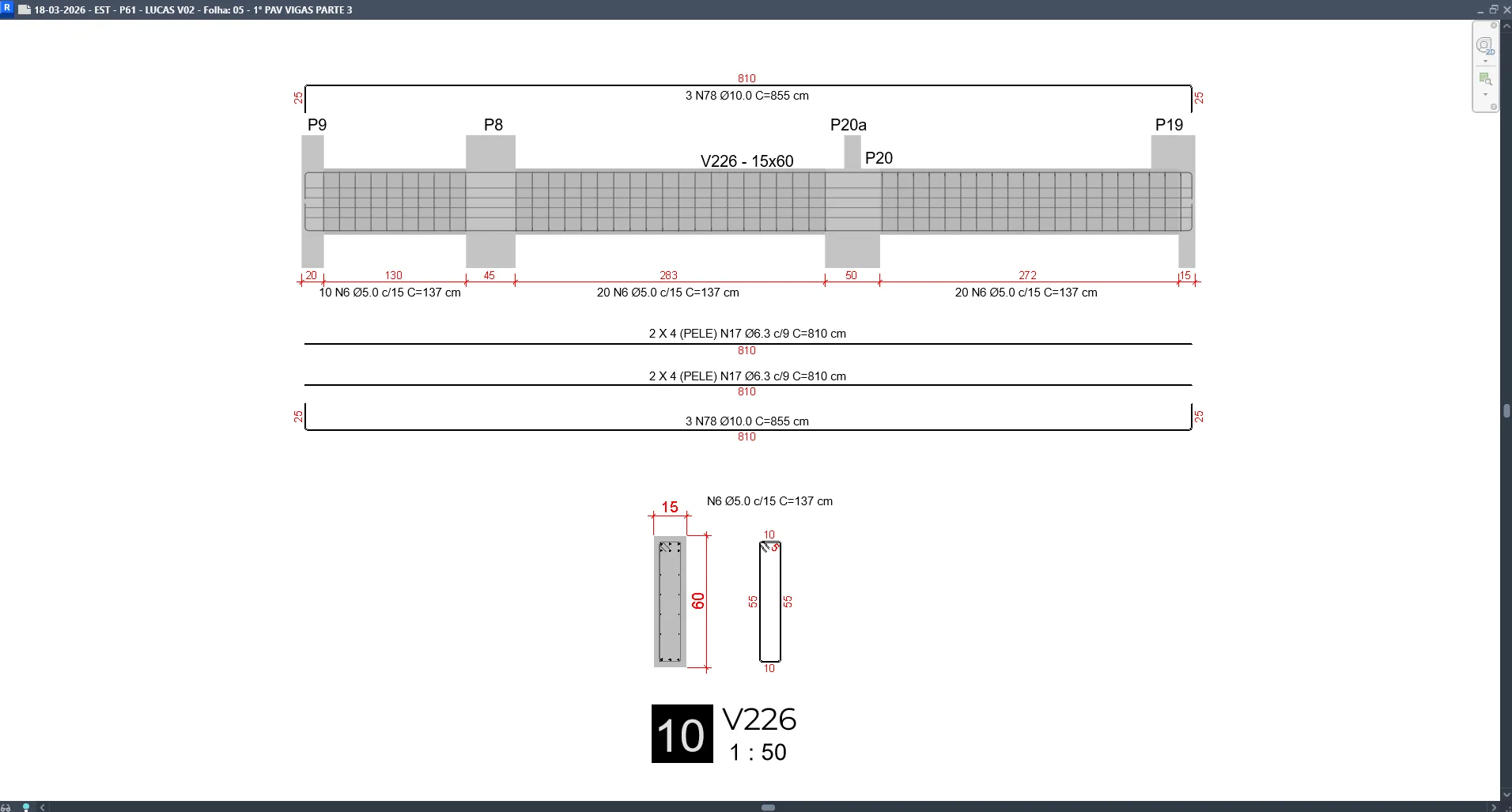 Exemplo de detalhamento estrutural