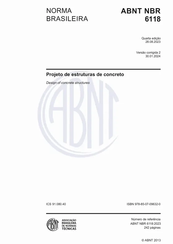 Capa da ABNT NBR 6118, Projeto de estruturas de concreto